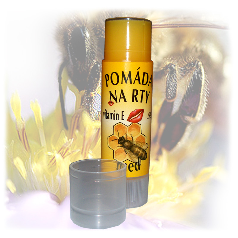 Medová pomáda na rty + vitamin E-2.