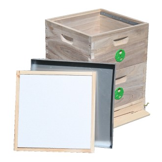 Úl 39x24 se 2 nástavky - Celodřevěný, odlehčený, cinkovaný, schienen