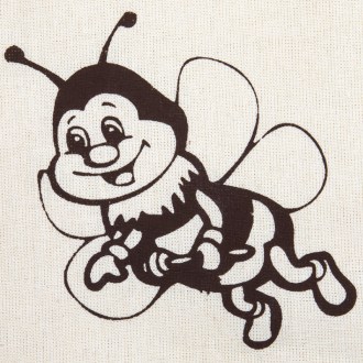 Pytlík na sklenici medu ApiSina s motivem "včelka"