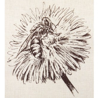 Pytlík na sklenici medu ApiSina s motivem "květ"