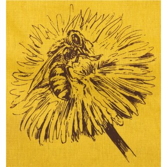 Pytlík na sklenici medu ApiSina s motivem "květ"