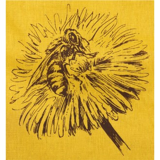 Pytlík na sklenici medu ApiSina s motivem "květ"