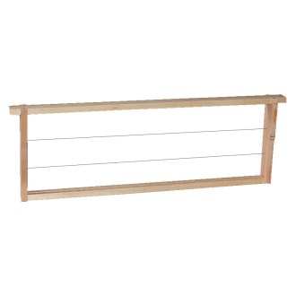 vypletený dřevěný rámek Langstroth, boční pohled, 2/3, velikost 159, zděře