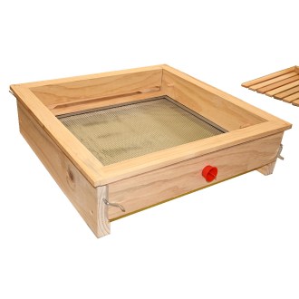 Celozasíťované varroa dno - Komplet s výsuvnou nerez mřížkou - 3 cm, Varroa - celozasíťované dno pro včelí nástavkový úl rámkové míry x cm ( cm sestava), včelařské potřeby, včelařství