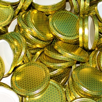 Víčko - zlaté - plástev - 740 ks - celá krabice