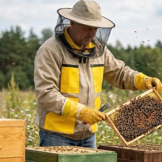 Bunda včelařská béžová, vel.: S-XXXL