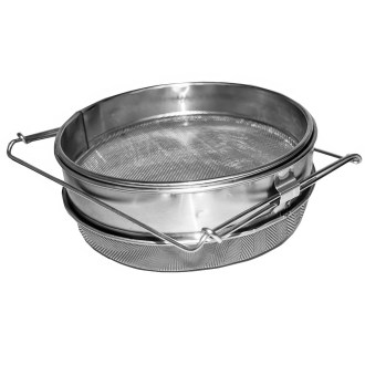 Cedník (síto) dv. vp. ner. 24 cm s uchyty DE3