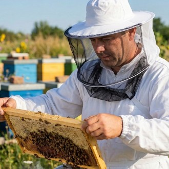 Klobouk včelařský s přetažením přes ruce