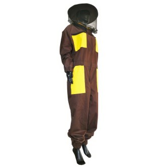 Kombinéza včelařská, tmavě hnědá vel,: S-XXXL