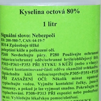 Kyselina octová 80% 1l
