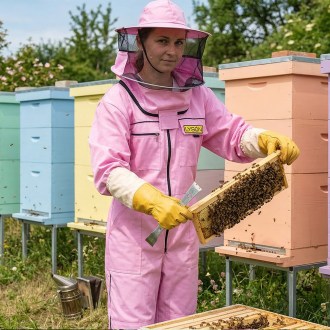 Včelařská kombinéza s kloboukem - fialová - Lysoň, vel.: S-XXXXL