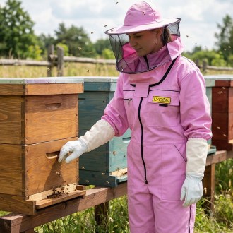 Včelařská kombinéza s kloboukem - fialová - Lysoň, vel.: S-XXXXL