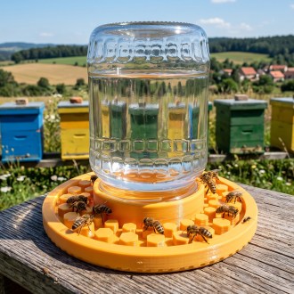 Napáječka pro včely na menší sklenici pr 155