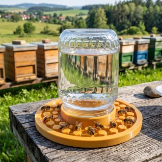 Napáječka pro včely na menší sklenici pr 155