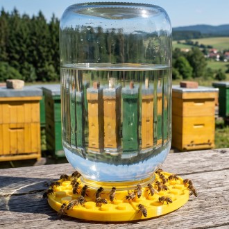 Napáječka pro včely na větší sklenici pr 175