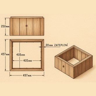 Úl 39x24 s 2 nástavky - 2 cm