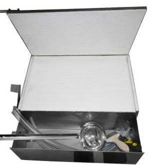 Ruční lis na mezistěny - chlazený vodou  - nerez