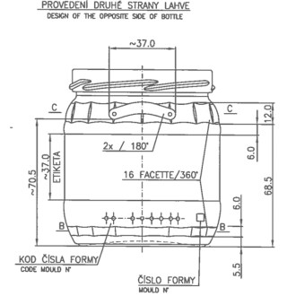 Sklenice Facette 720 ml - 8,6 Kč/ks - 1404 kusů