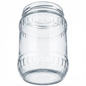 sklenice Facette 580 ml, čirá sklenice, sklenice na med, Twist off, paleta 2028 kusů