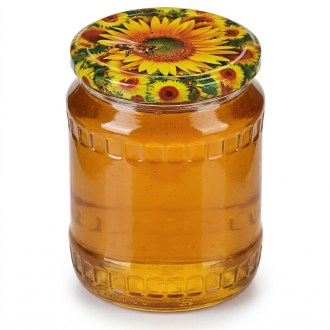 Víčko na sklenici TO 82 - včela na slunečnici - HO6