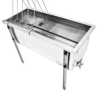 Stůl na odvíčkování - nerez vana - P 100 cm