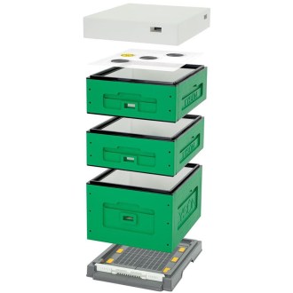 UL Dadant Blatt OPTIMA, lakovaný (ZELENÝ), rozložený 10 R