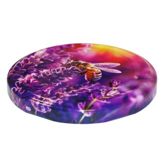 Víčko na sklenici Včela a levandule - HO17