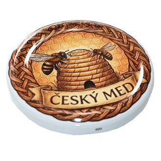 Víčka TO 82 Český med a košnice HOJ3, 700 ks, med, včelařské potřeby, sklenice, Twist Off