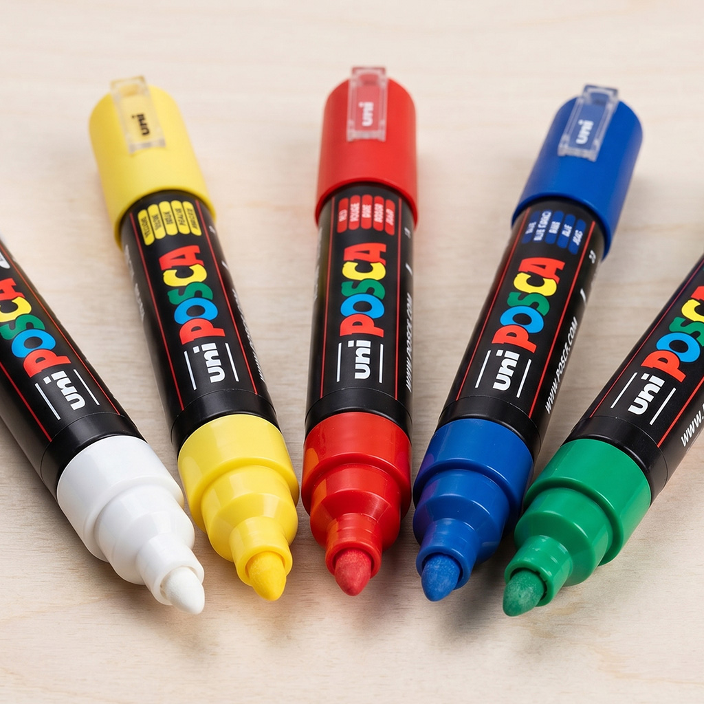 popisovač Uni POSCA, špička, přesné značení matek